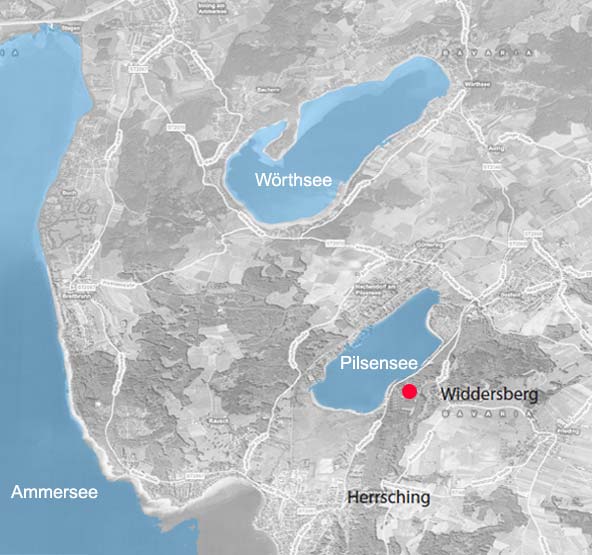 Lageplan der Grundstücke am Pilsensee: In der Nähe des Ammersees und des Wörthsees